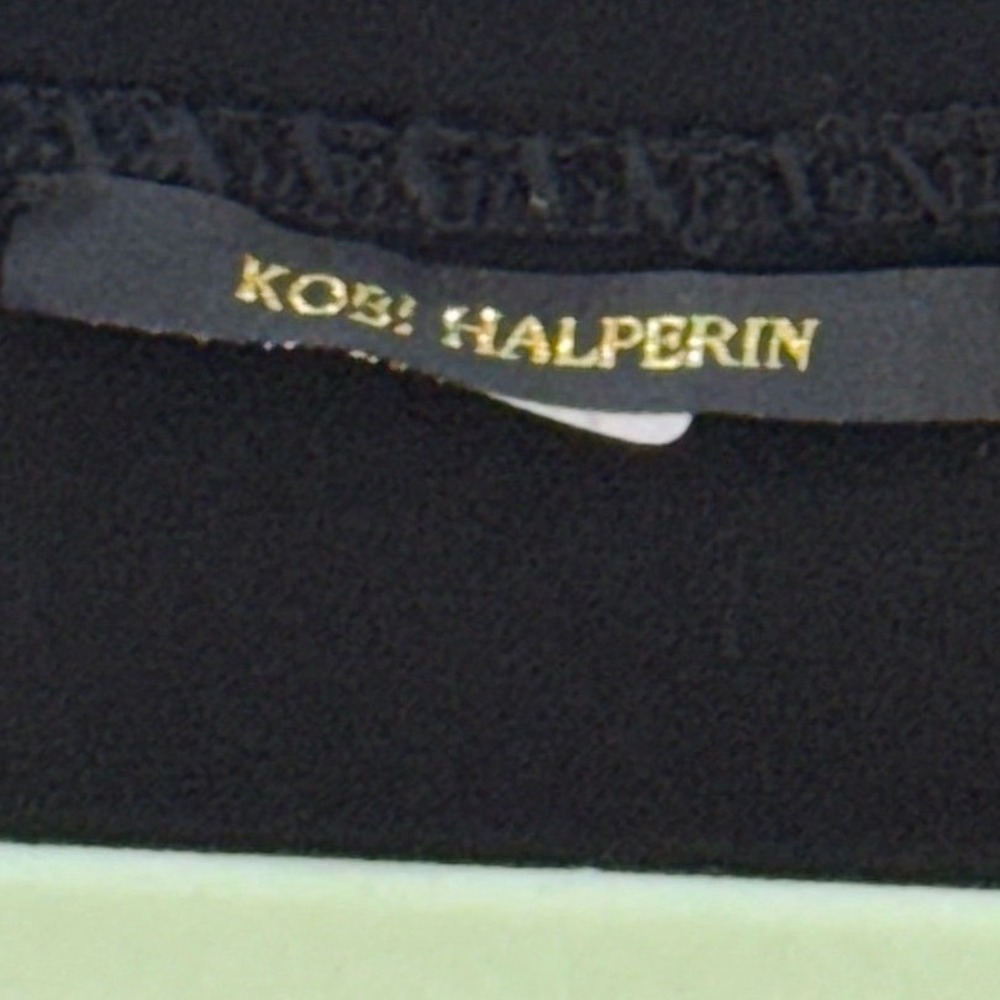 Kobi Halperin Black Wichy Ruffle Bell Sleeve Crew Neck Top Women's M - Picture 3 of 9